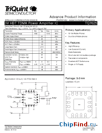 Datasheet TQ7625 manufacturer TriQuint