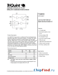 Datasheet TQ9203 manufacturer TriQuint