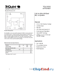 Datasheet TQL5000 manufacturer TriQuint