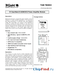 Datasheet TQM7M4004 manufacturer TriQuint