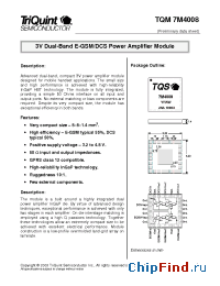 Datasheet TQM7M4008 manufacturer TriQuint