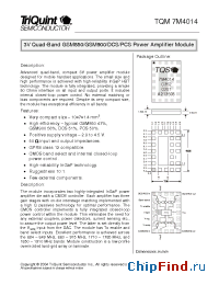 Datasheet TQM7M4014 manufacturer TriQuint