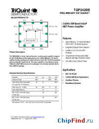 Datasheet TQP2420B manufacturer TriQuint