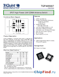 Datasheet TQP4M3007 manufacturer TriQuint