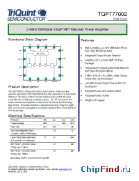 Datasheet TQP777002 manufacturer TriQuint