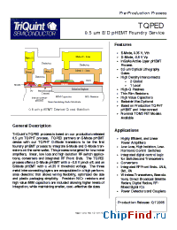 Datasheet TQPED manufacturer TriQuint