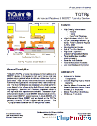 Datasheet TQTRpr21 manufacturer TriQuint