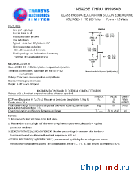 Datasheet 1N5929B manufacturer Transys 