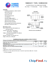 Datasheet 1SMB3EZ130 manufacturer Transys 