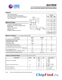 Datasheet BAV99W manufacturer Transys 