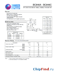 Datasheet BC846B manufacturer Transys 