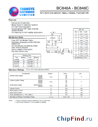 Datasheet BC848A manufacturer Transys 