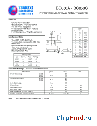 Datasheet BC856A manufacturer Transys 