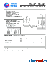 Datasheet BC858C manufacturer Transys 