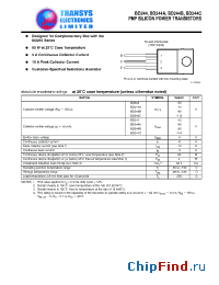 Datasheet BD244C manufacturer Transys 