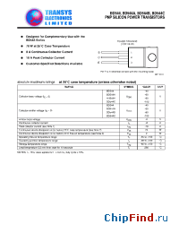 Datasheet BD544C manufacturer Transys 