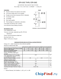 Datasheet ER101S manufacturer Transys 