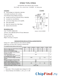 Datasheet ER800 manufacturer Transys 