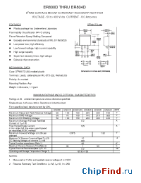 Datasheet ER801AD manufacturer Transys 