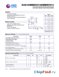 Datasheet MMBD4148 manufacturer Transys 