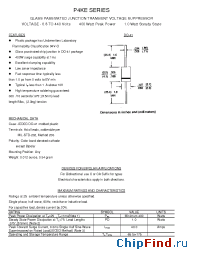Datasheet P4KE6.8CA manufacturer Transys 