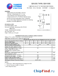 Datasheet SB1100S manufacturer Transys 