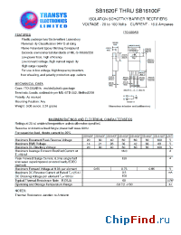 Datasheet SB1640F manufacturer Transys 
