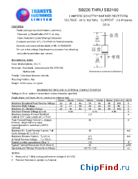 Datasheet SB240 manufacturer Transys 