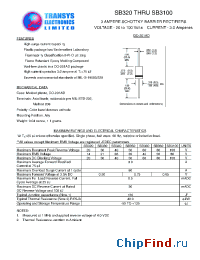 Datasheet SB360 manufacturer Transys 