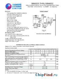 Datasheet SB620DC manufacturer Transys 
