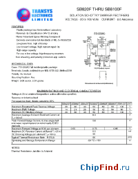 Datasheet SB820F manufacturer Transys 