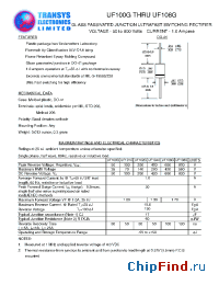 Datasheet UF101G manufacturer Transys 
