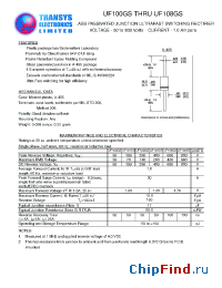 Datasheet UF106GS manufacturer Transys 