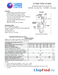 Datasheet UF1600 manufacturer Transys 