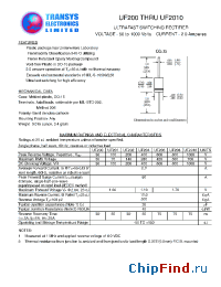 Datasheet UF201 manufacturer Transys 