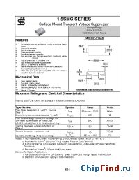 Datasheet 1.5SMC200A manufacturer TSC