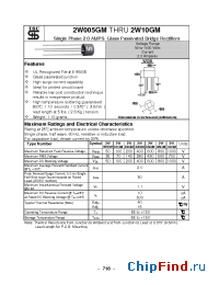 Datasheet 2W08GM manufacturer TSC