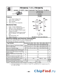 Datasheet FR1001G manufacturer TSC