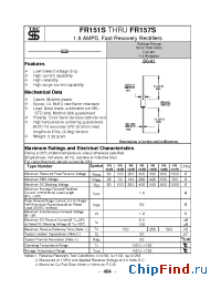 Datasheet FR156S manufacturer TSC