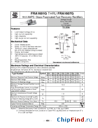 Datasheet FRA1601G manufacturer TSC