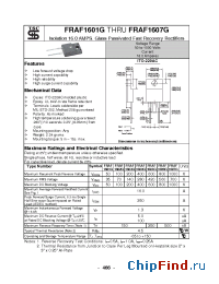Datasheet FRAF1602G manufacturer TSC