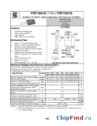 Datasheet FRF1002G manufacturer TSC