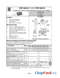 Datasheet FRF1606G производства TSC