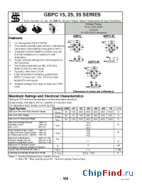 Datasheet GBPC1508M manufacturer TSC