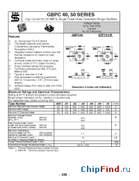 Datasheet GBPC40-06 manufacturer TSC