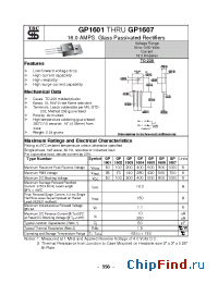 Datasheet GP1606 manufacturer TSC