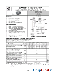 Datasheet GPAF801 manufacturer TSC
