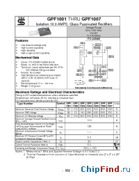Datasheet GPF1001 manufacturer TSC