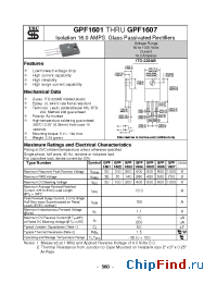 Datasheet GPF1601 manufacturer TSC