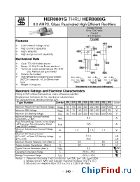 Datasheet HER0808G manufacturer TSC
